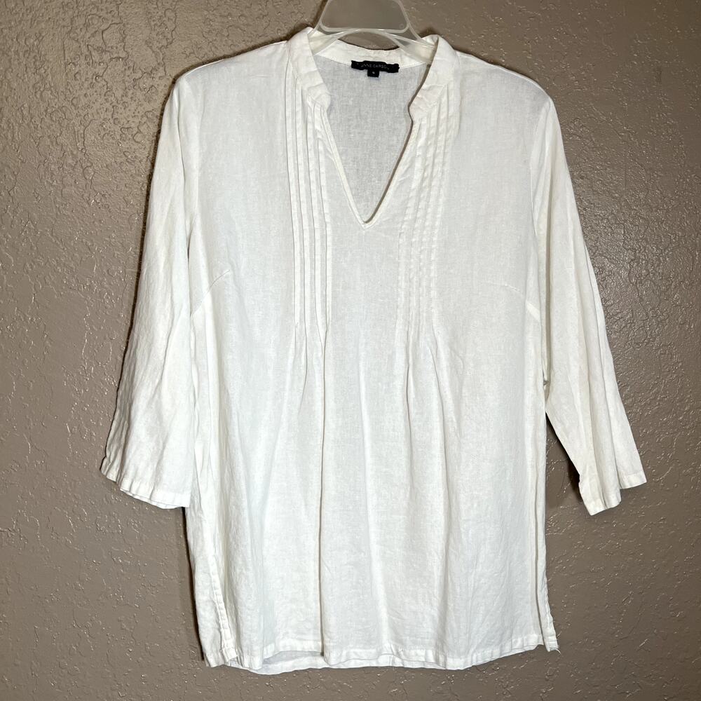 Anne Carson linen tunic white small